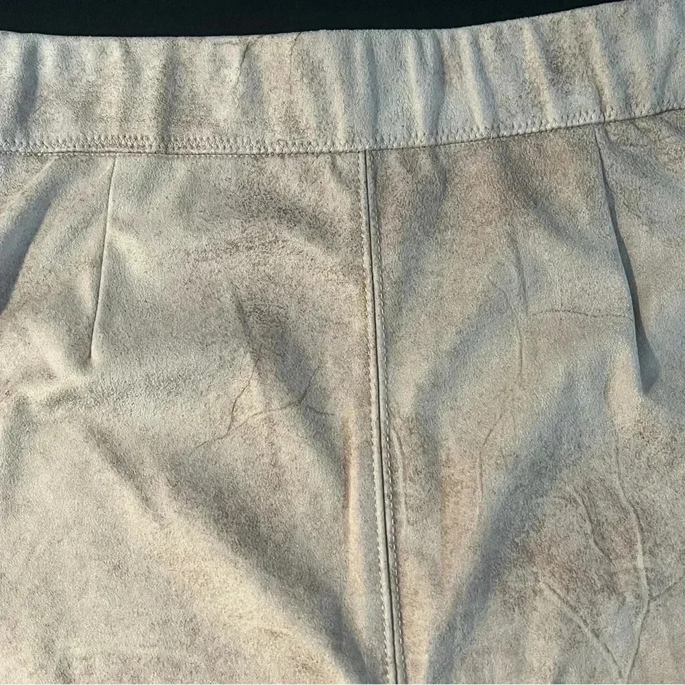 Free People faux suede mauve/brown leggings embellished EUC guessing Size L - Picture 11 of 11